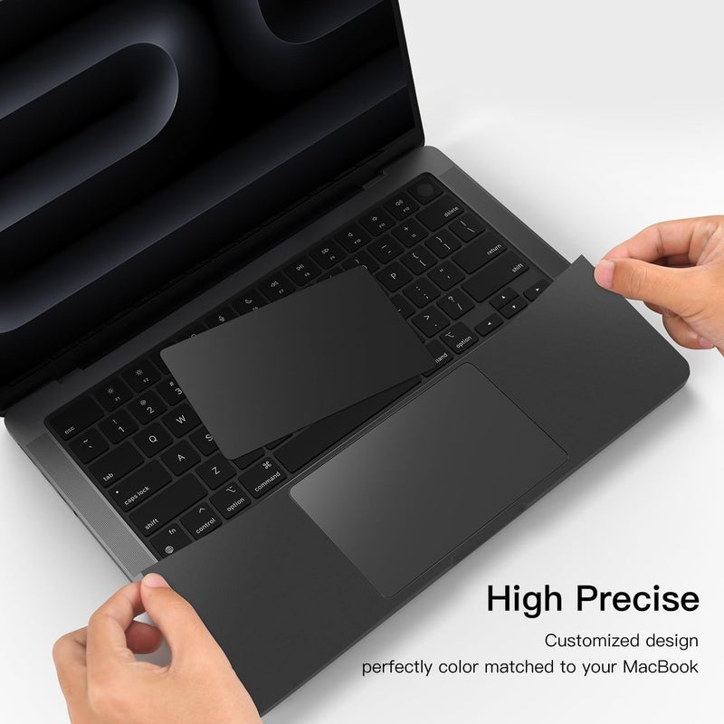 CaseBuy ملصق واقي لراحة اليد من الفينيل لجهاز ماك بوك برو 14 بوصة 2025 2024 2023 M5 M4 M3 Pro/Max A3434 A2918 A2992 A3401 A3112 A3185 مع غطاء لوحة مفاتيح مقاوم للخدش - أسود فضائي - Image 3